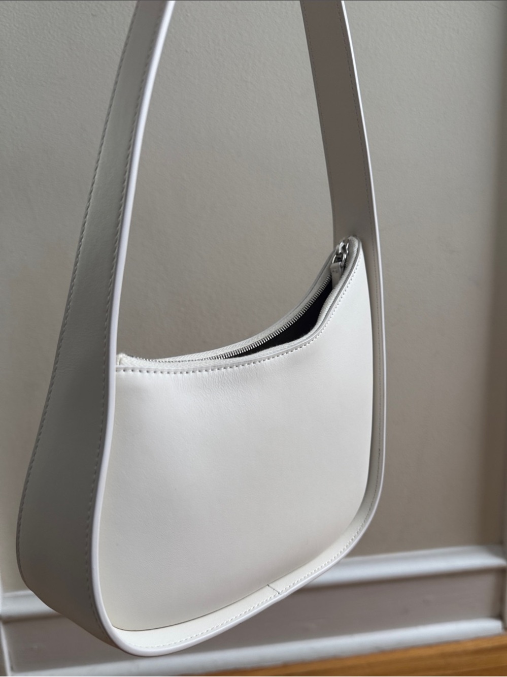 The Row Half Moon White Shoulder Bag - Picture 7 of 8